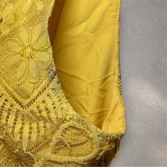 Nanette Lepore Yellow Lace Midi Dress – Women’s Size 6 - Picture 5 of 7